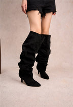 Bottes slouchy NORA Noir