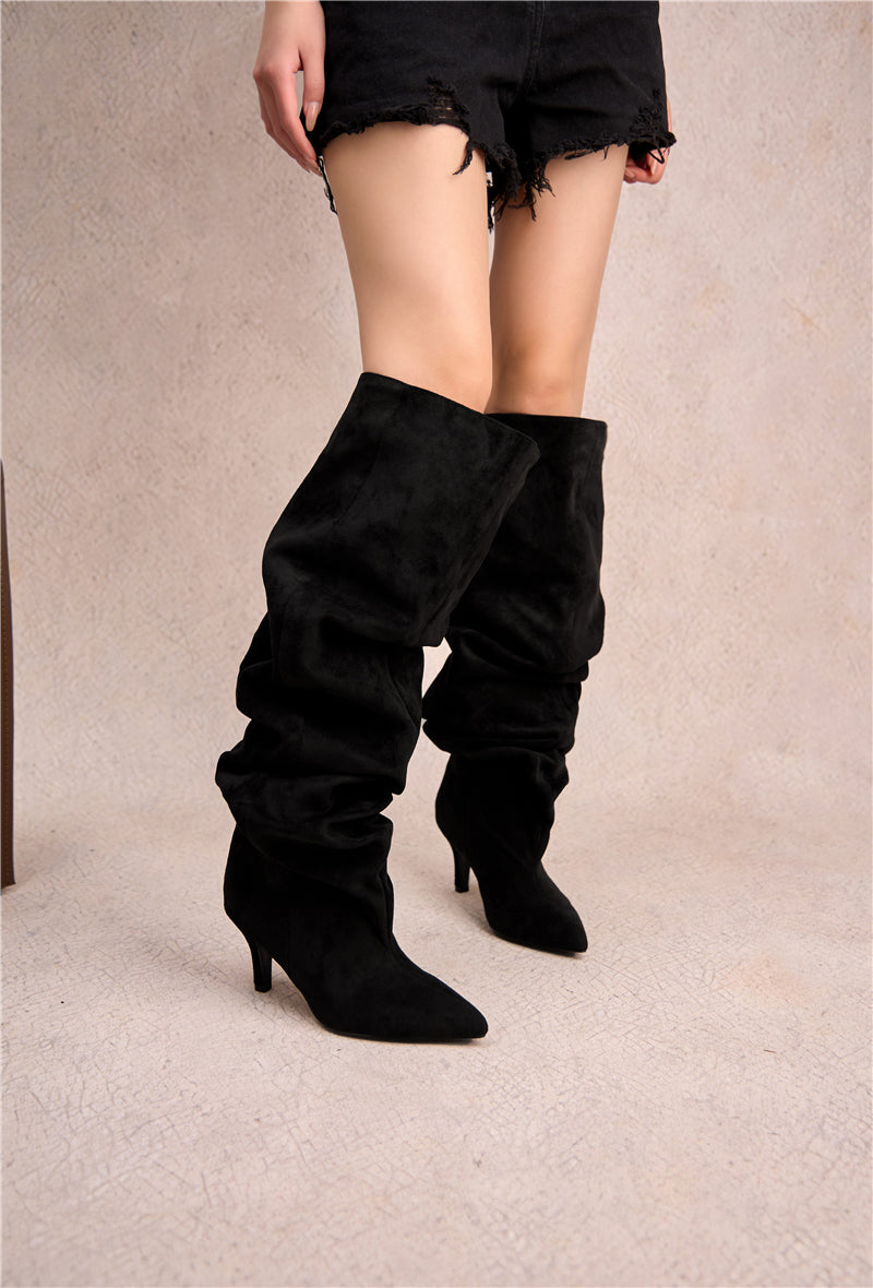 Bottes slouchy NORA Noir