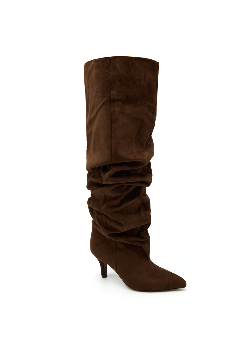 Bottes slouchy NORA Marron