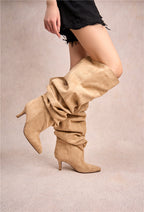 Bottes slouchy NORA Taupe
