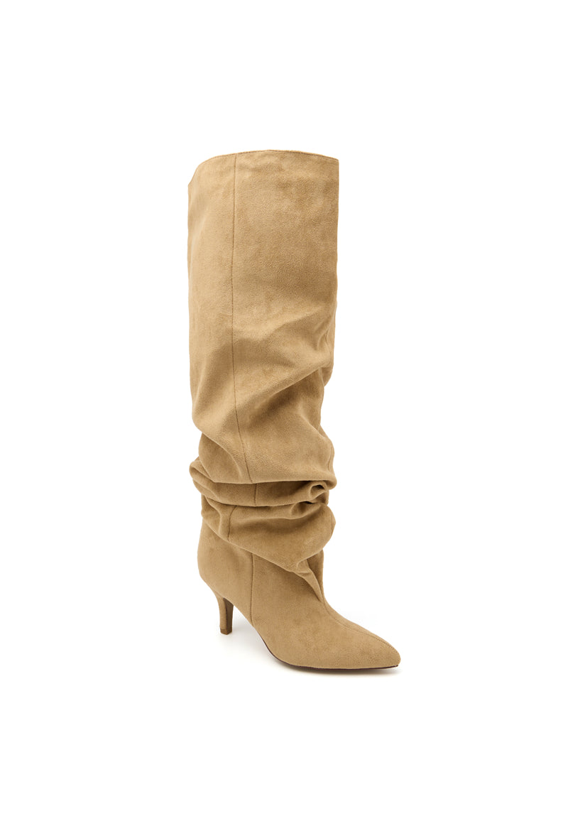 Bottes slouchy NORA Taupe