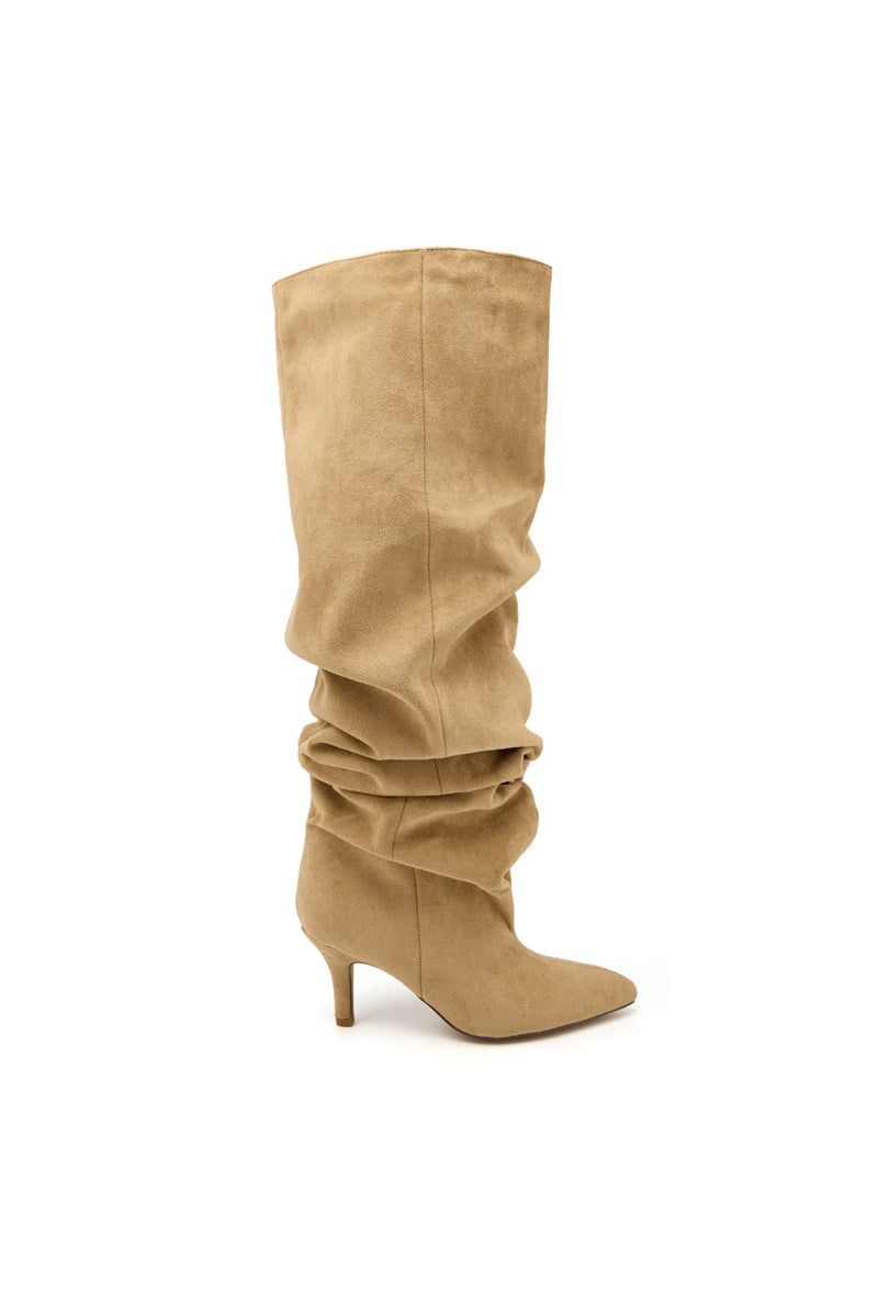 Bottes slouchy NORA Taupe