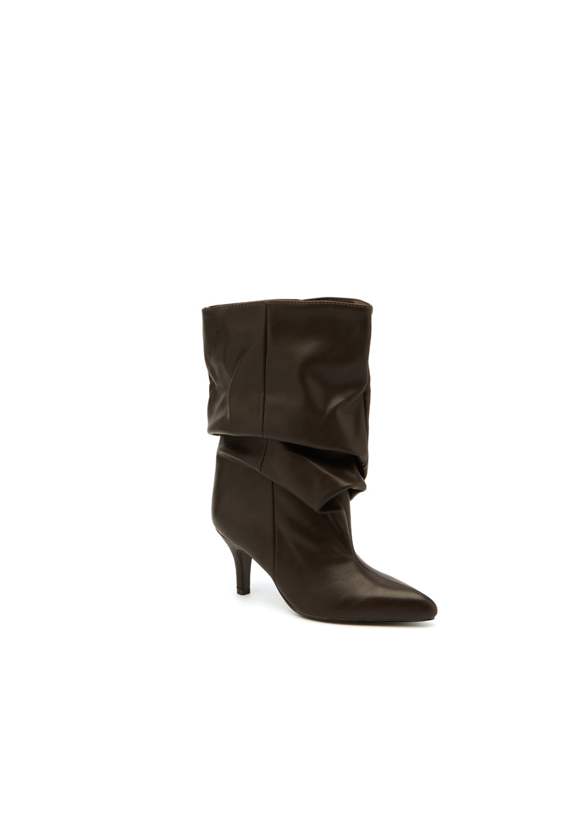 Bottines slouchy LUCY - Marron