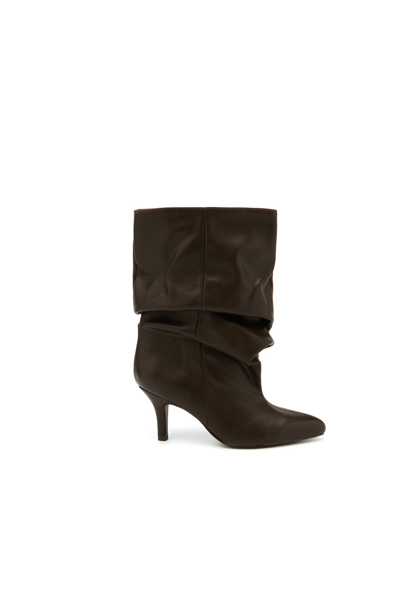 Bottines slouchy LUCY - Marron