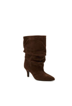 Bottines slouchy suède LUCY - Marron