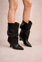 Bottines slouchy ELYA - Noir