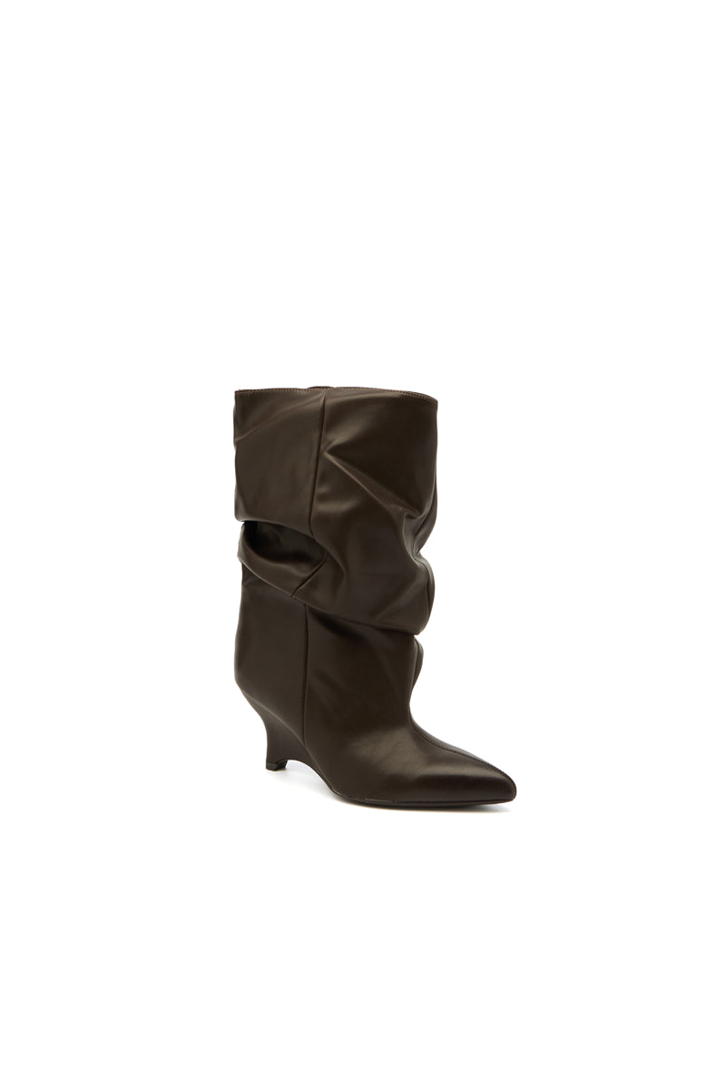 Bottines slouchy ELYA - Marron
