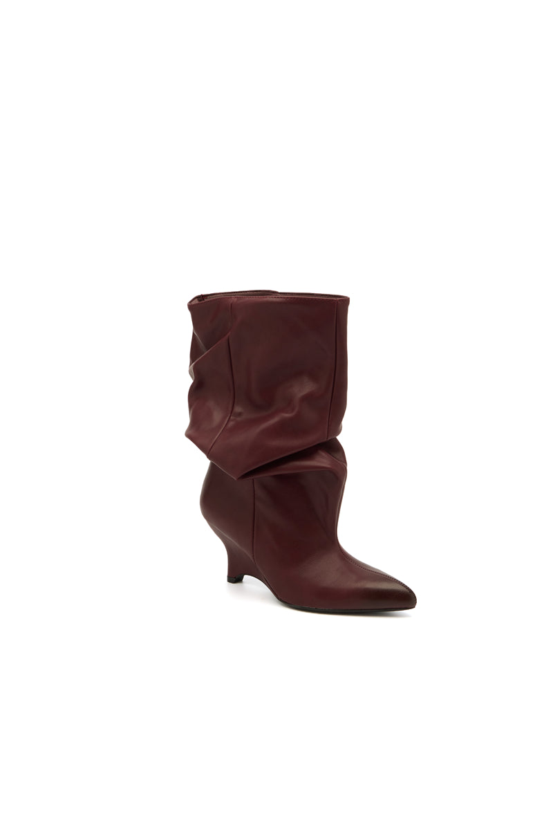 Bottines slouchy ELYA - Bordeaux