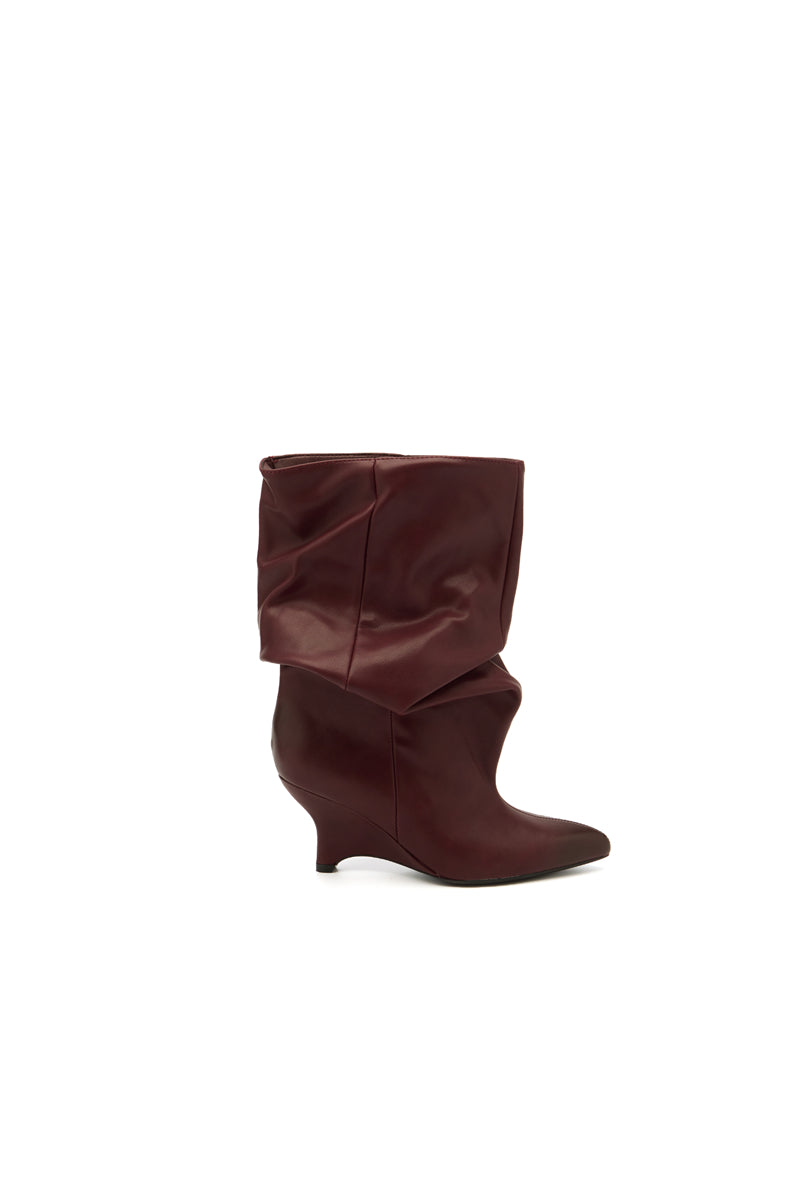 Bottines slouchy ELYA - Bordeaux