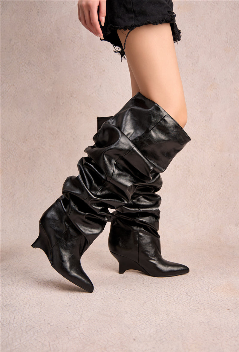 Bottes slouchy ORA - Noir