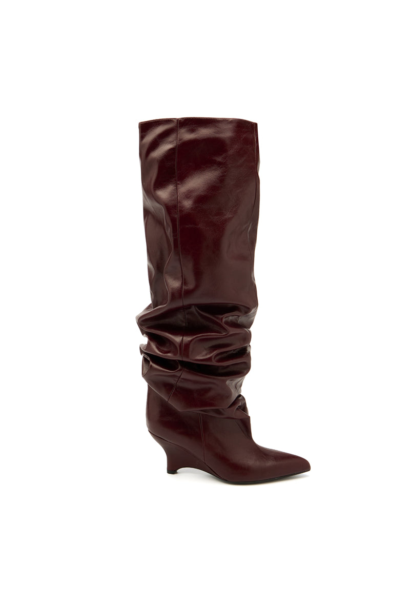 Bottes slouchy ORA - Bordeaux