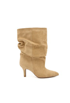 Bottines slouchy suède LUCY - Taupe