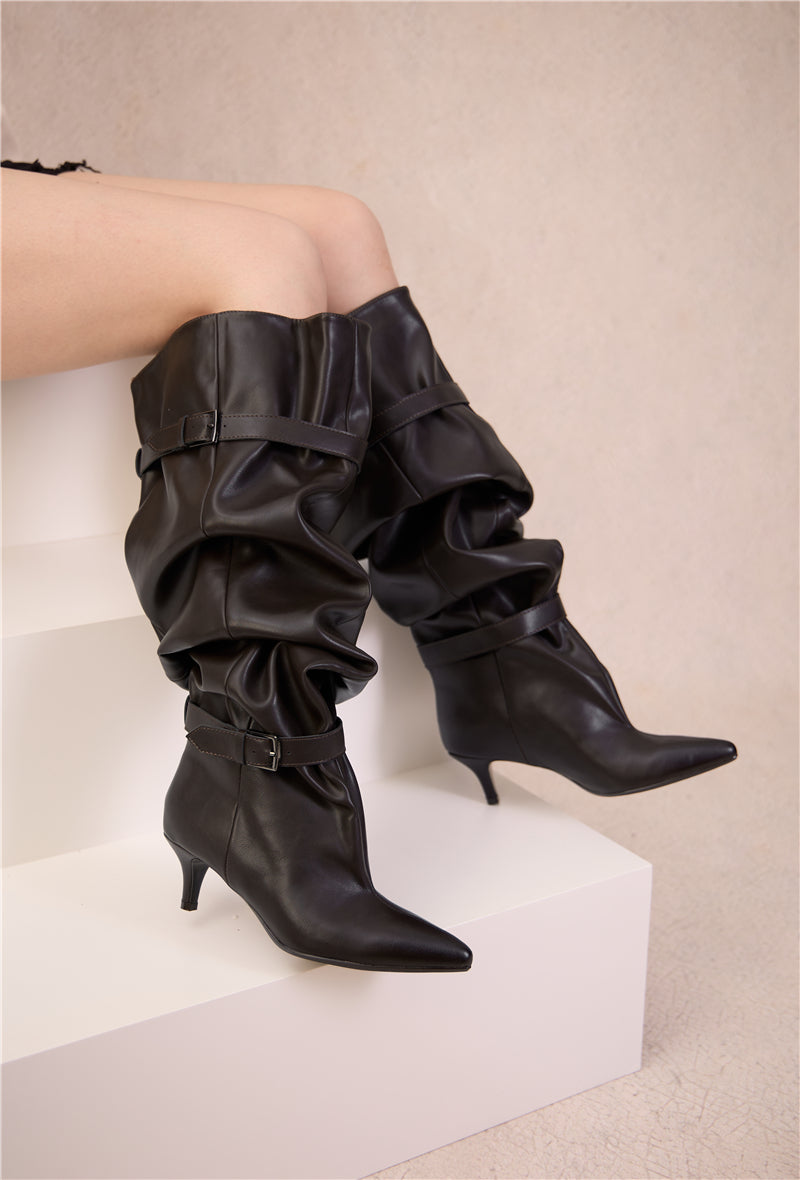 Bottes slouchy GIU - Marron
