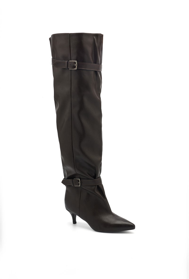 Bottes slouchy GIU - Marron