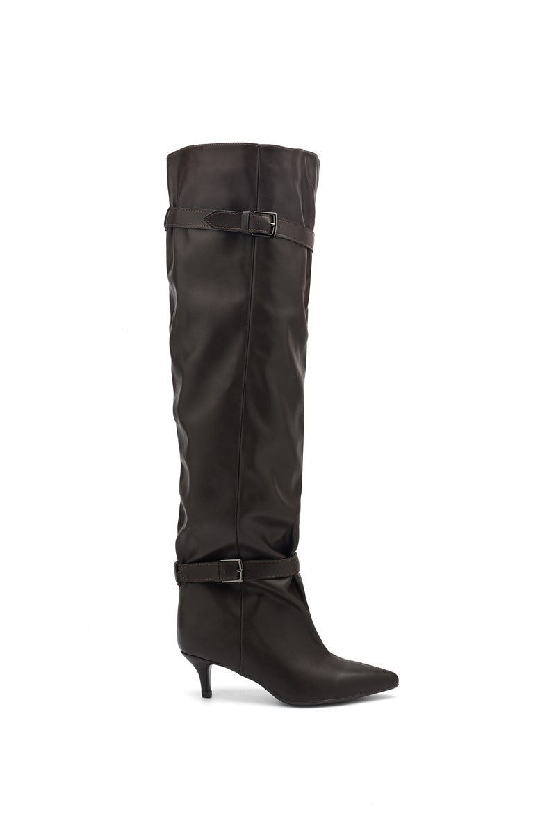 Bottes slouchy GIU - Marron