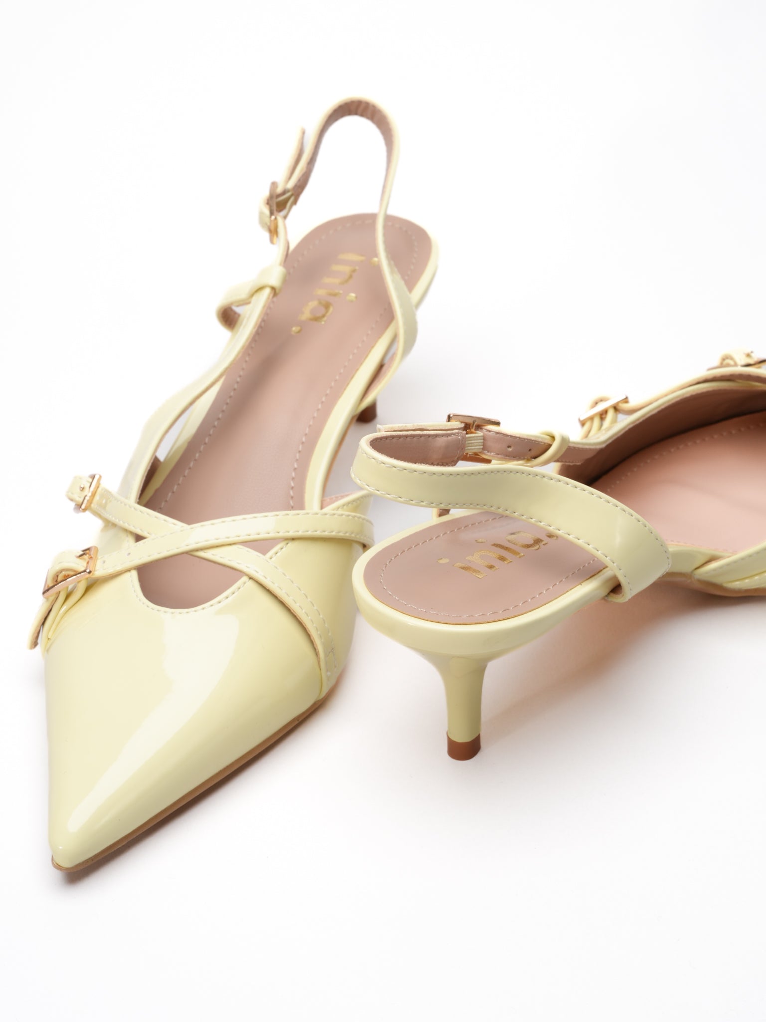 CÉLIA strappy pumps - Yellow