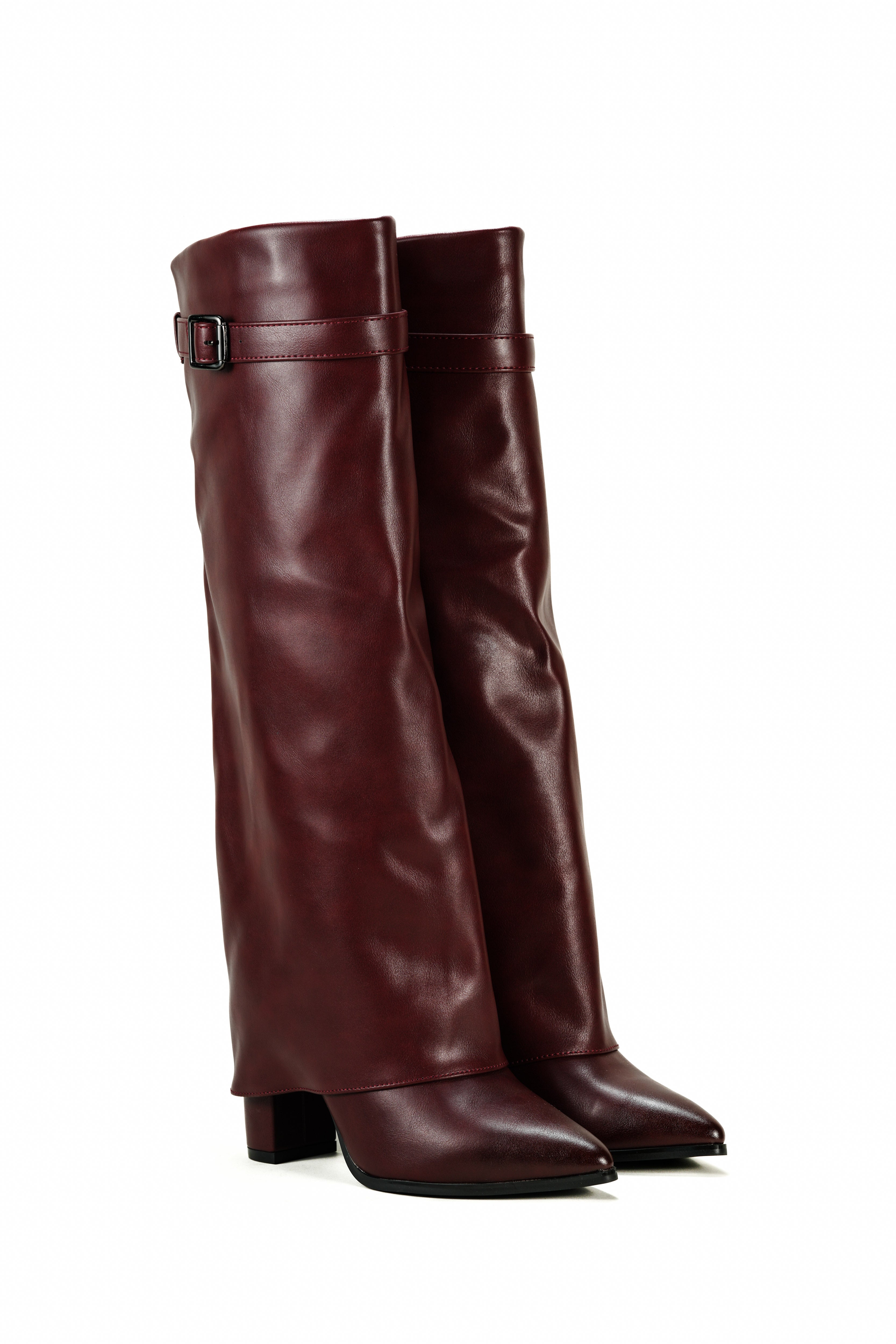 JULIE – Bottes guêtres Bordeaux