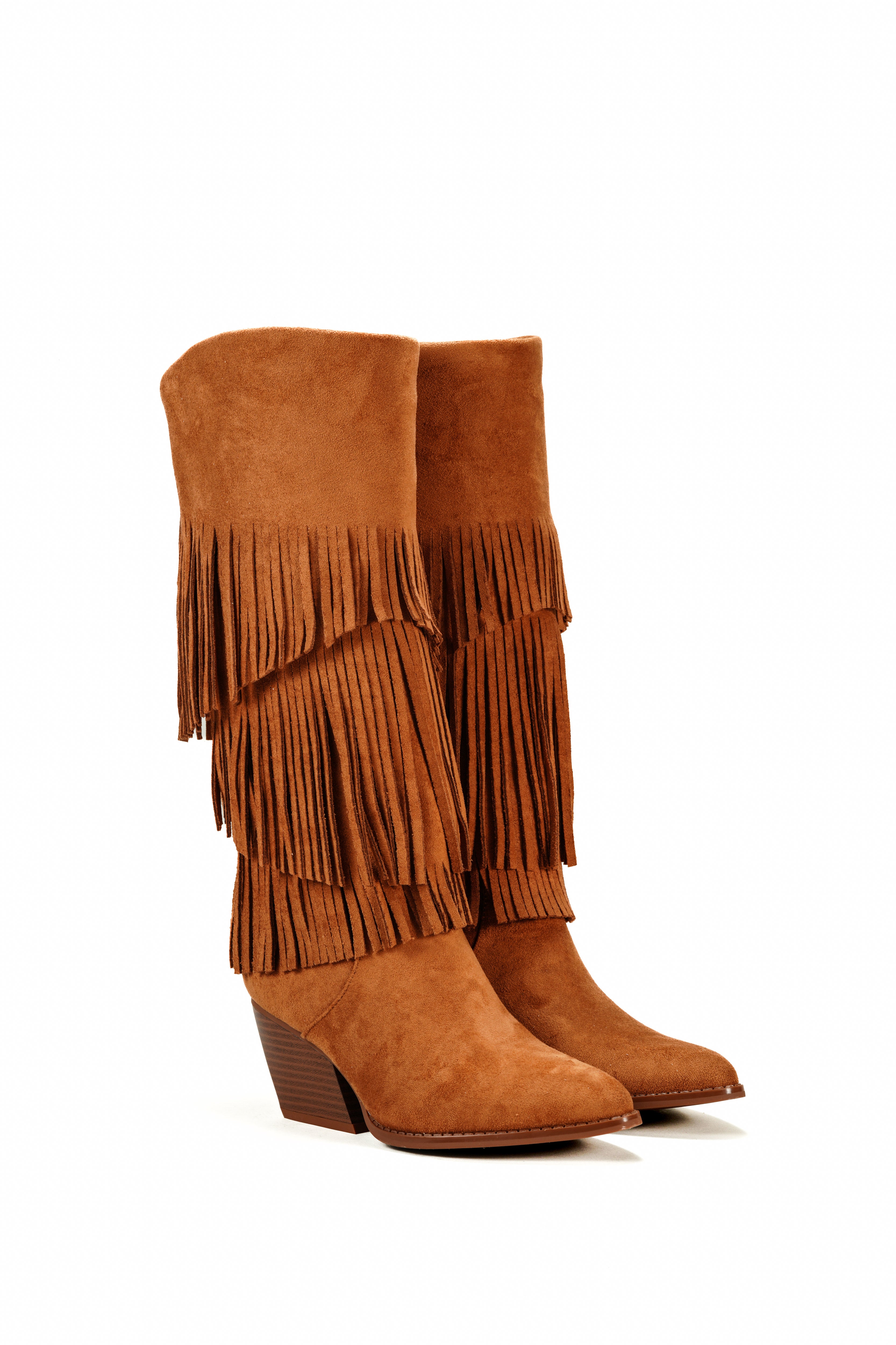 SIERRA – Bottes frangées Camel