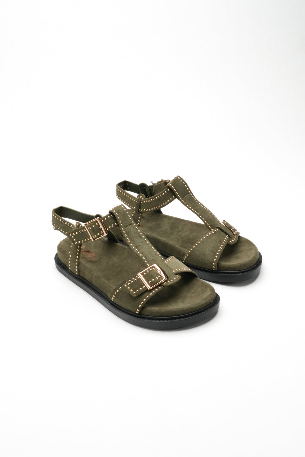 Sandales cloutées NAOMI - Kaki