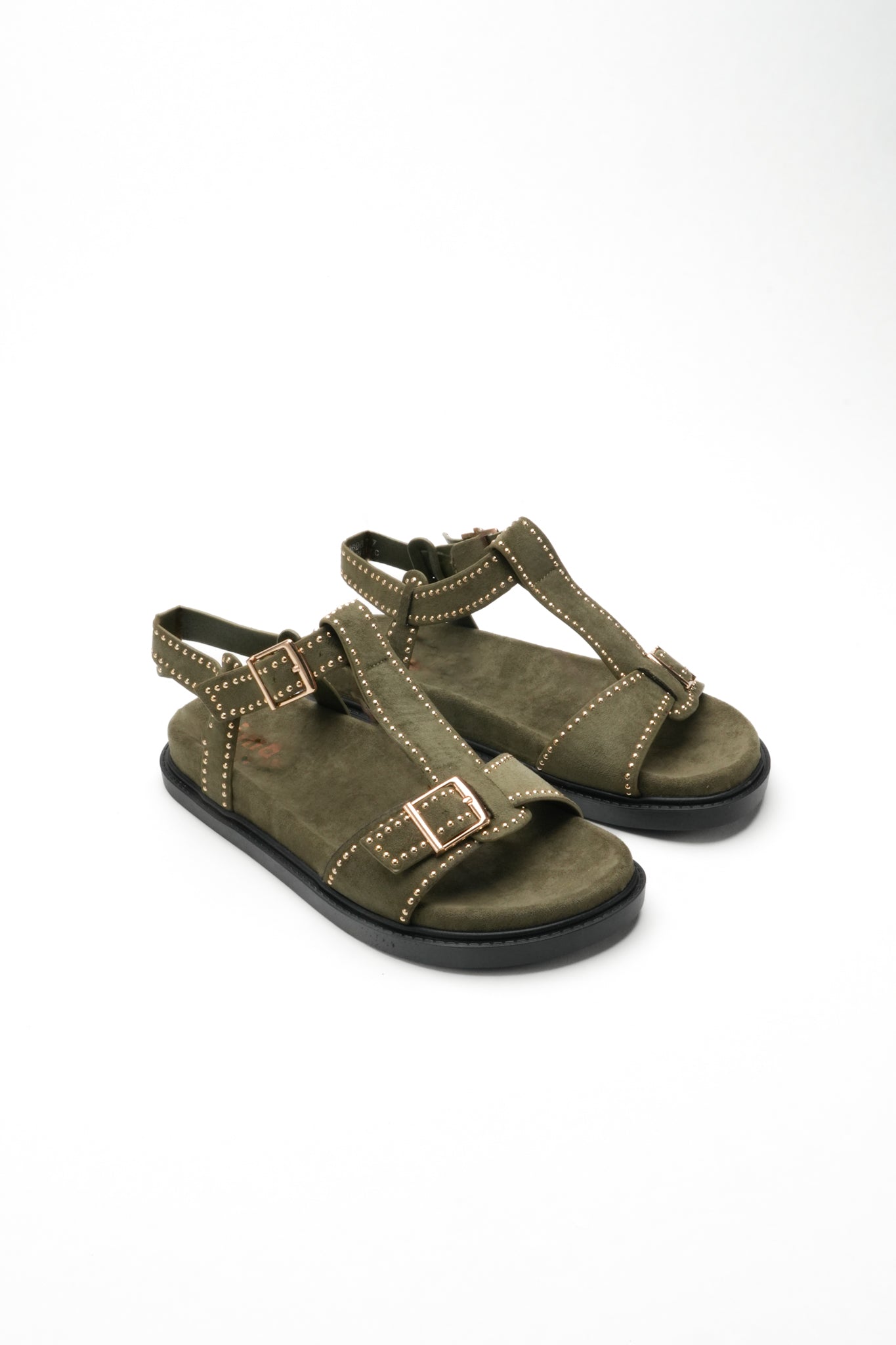 Sandales cloutées NAOMI - Kaki