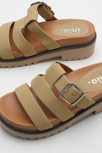 Sandales crantées LÉA - Beige