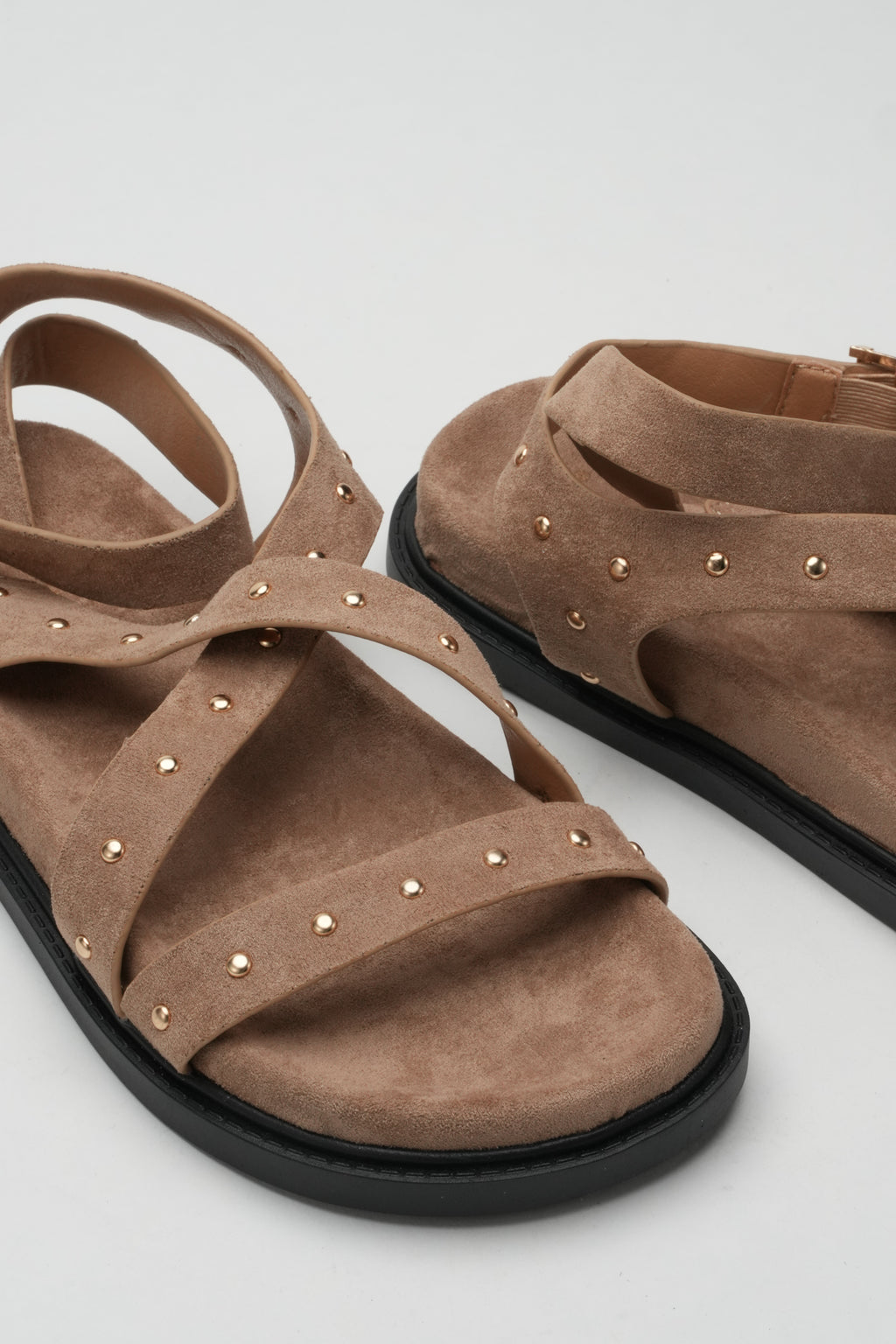 Sandales cloutées CANDICE - Taupe
