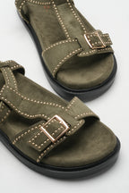 Sandales cloutées NAOMI - Kaki