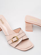 Mules à talons LISE - Beige