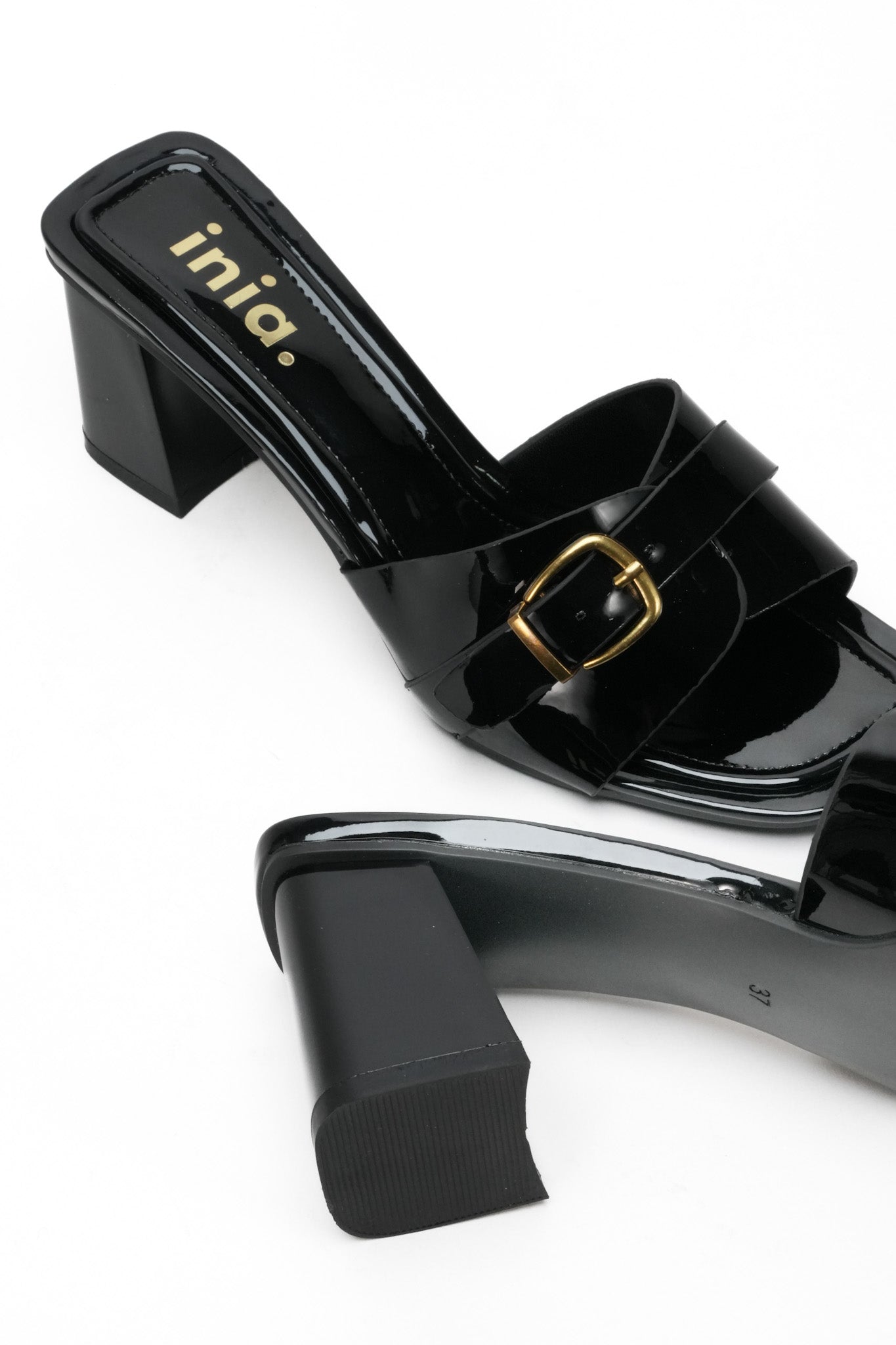 Mules à talons LISE - Noir