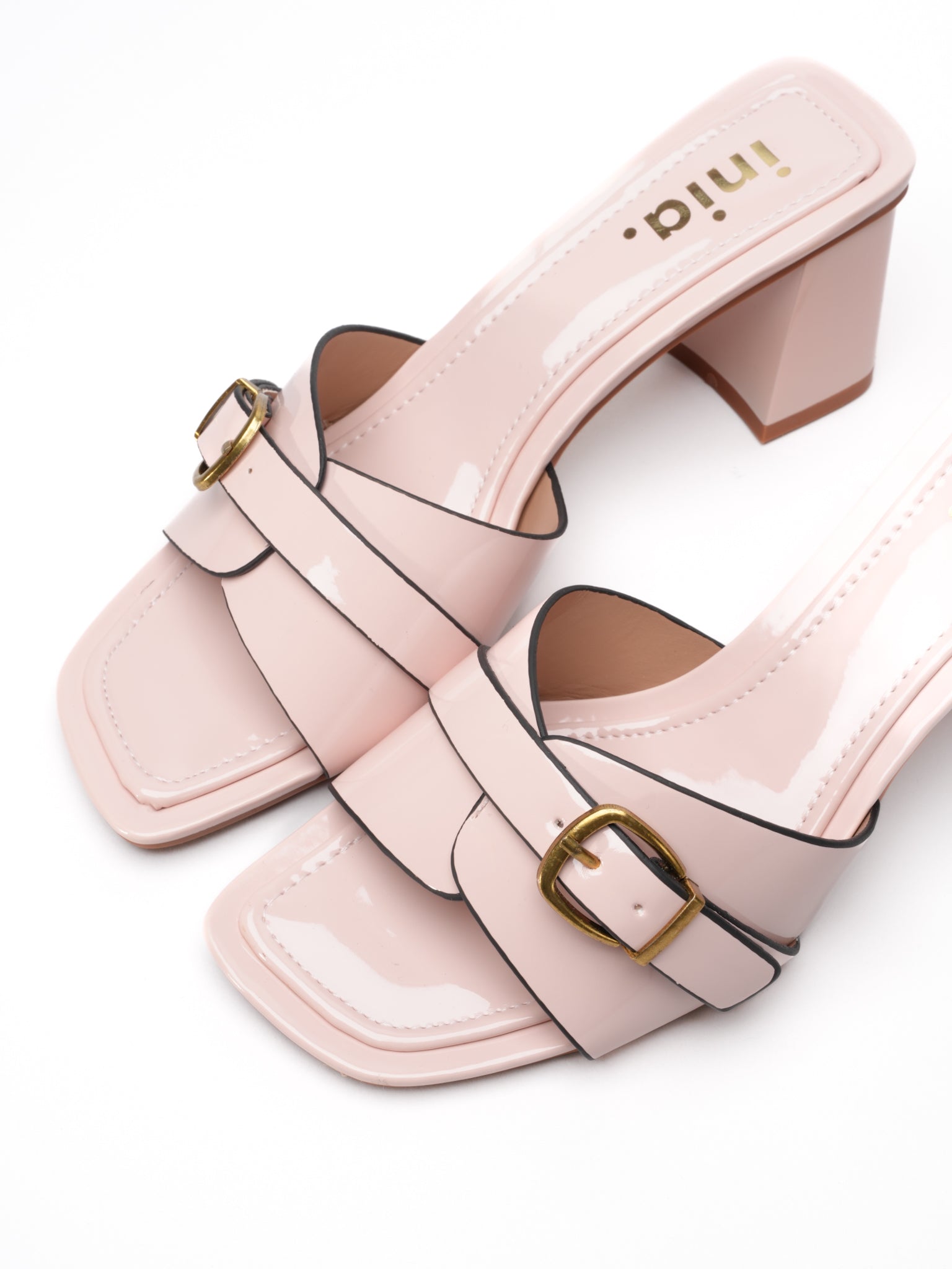 Mules à talons LISE - Rose