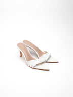 Mules à talons LISA - Blanc