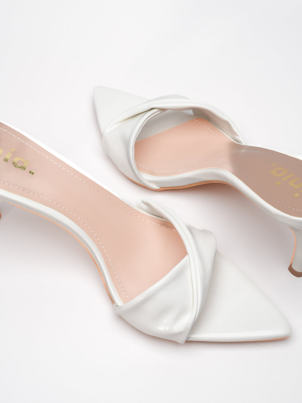 Mules à talons LISA - Blanc