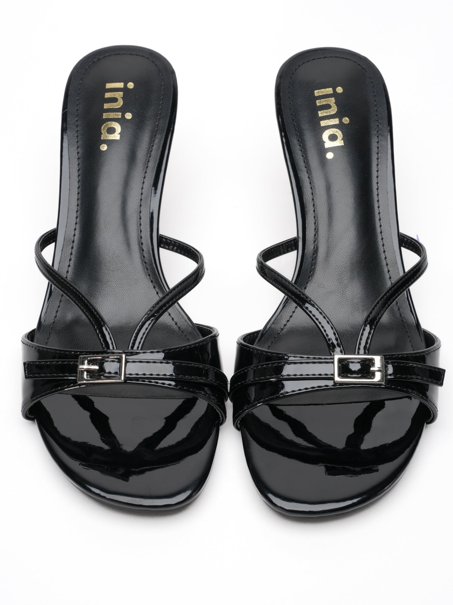 LOU Heeled Mules - Black