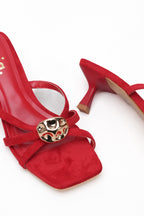 Sandales mules SERENA - Rouge