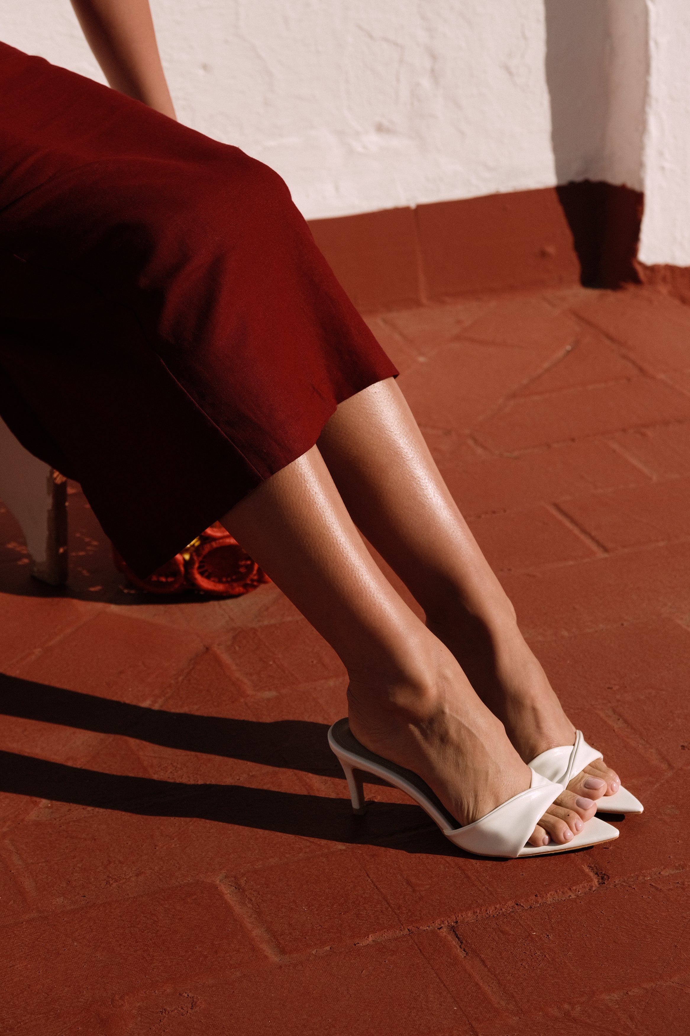 LISA heeled mules - White