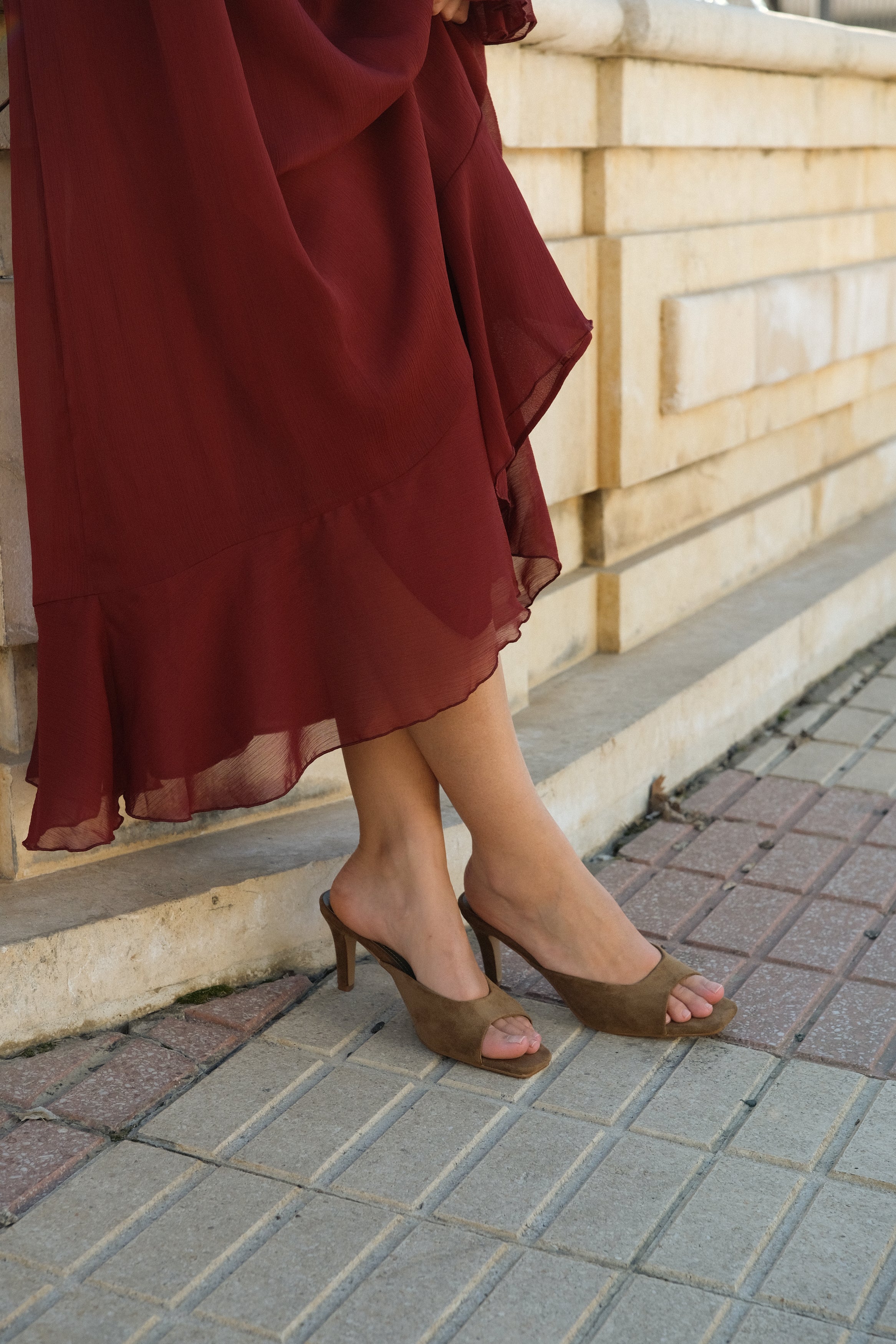 Mules à talons ISADORA - Kaki