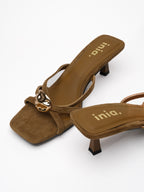 Sandales mules SERENA - Kaki