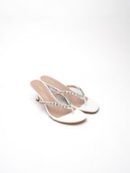 Tongs strass STELLA - Blanc