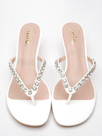 Tongs strass STELLA - Blanc