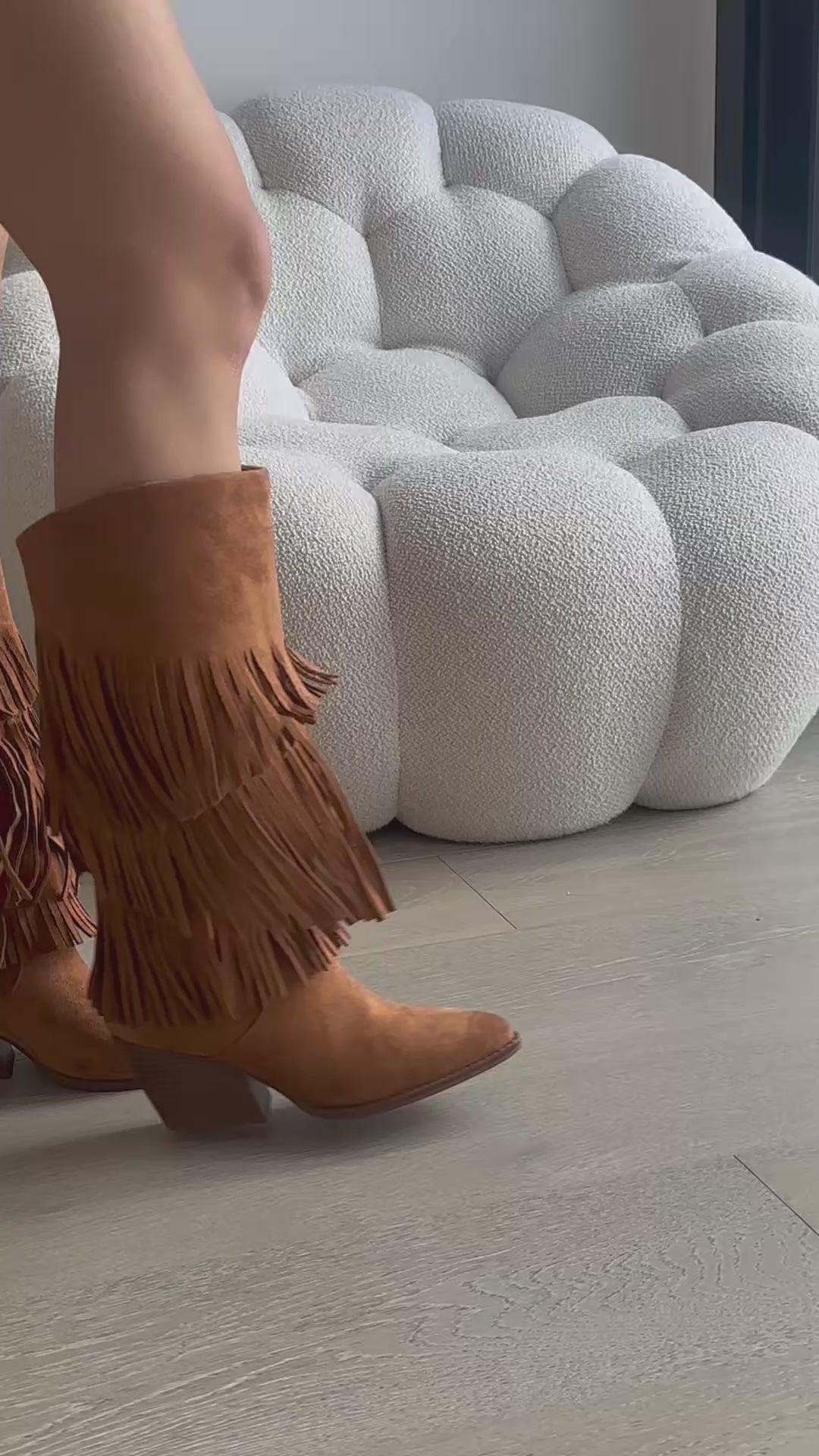 SIERRA – Bottes frangées Camel